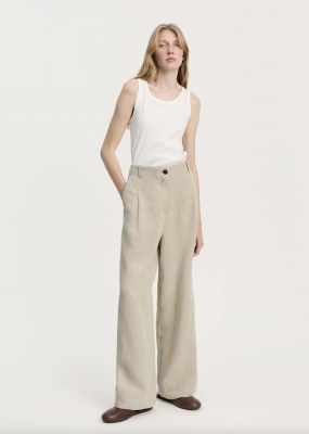 SPODNIE Z CIĘŻKIEGO LNU