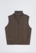 CORDERA — KAMIZELKA MERINO W KOLORZE TAUPE