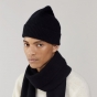 LE BONNET — LE BONNET WEŁNIANY SZALIK CZARNY