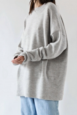 SWETER Z SZEROKIM ŚCIĄGACZEM