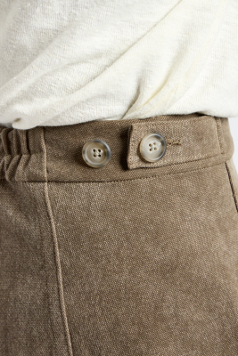 SPODNIE ZE SPRANEJ TKANINY TYPU CANVAS