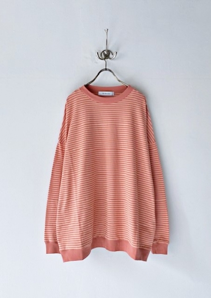 BLUZA W PASY W KOLORZE PEACH