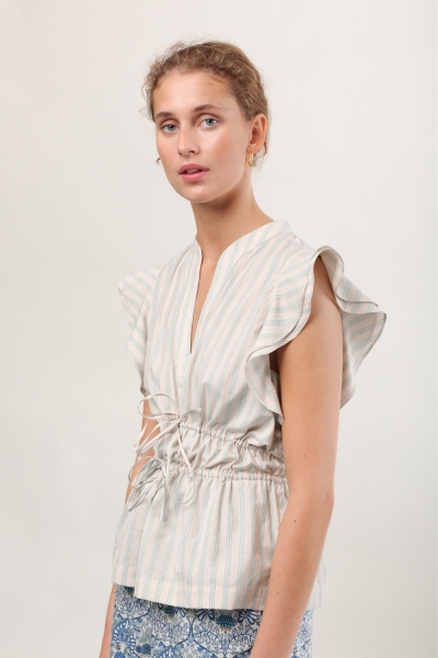 BLUZKA ATHENA MINT STRIPE