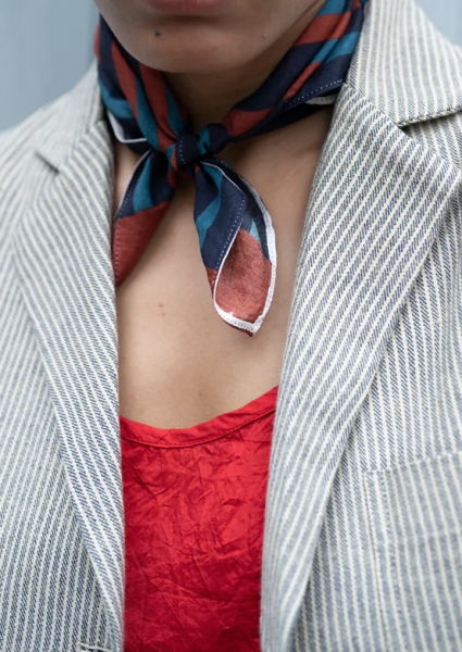 JEDWABNA BANDANA W PASKI