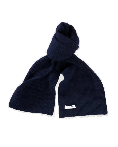 LE BONNET WEŁNIANY SZALIK GRANATOWY