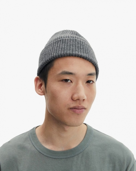 LE BONNET — LE BONNET WEŁNIANA BEANIE SLATE GREY
