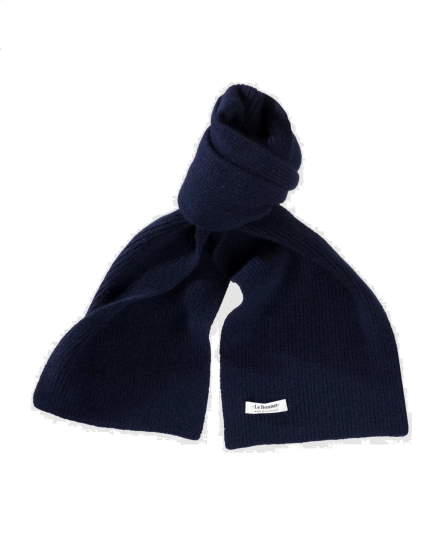 LE BONNET — LE BONNET WEŁNIANY SZALIK GRANATOWY
